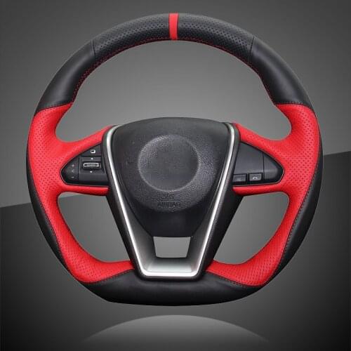 Auto Braid On The Steering Wheel Cover for Nissan Lannia 2015 Maxima 2016 Car Steering Wheel Cover Leather Interior Accessories