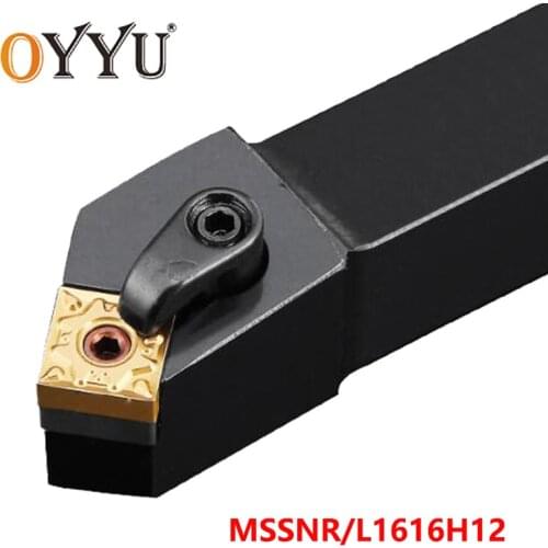 OYYU 16mm MSSNR MSSNR1616H12 Carbide Inserts Shank Lathe Cutter Arbor CNC Cutter Turning Tools Holder MSSNL1616H12 use SNMG12