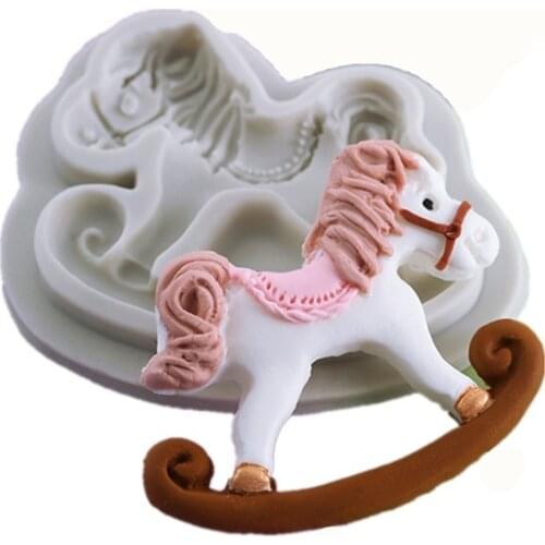 1PCS Baby Horse Shape Food Grade Silicone Cookie, Jelly, Ice,Fondant Cake Decorating Bakeware M145