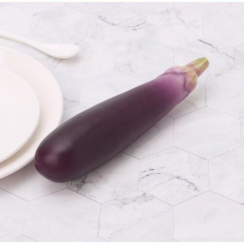 Lifelike Artificial Eggplants Simulation Fake Vegetable Photo Props Home Kitchen Decoration Kids Teaching Toy