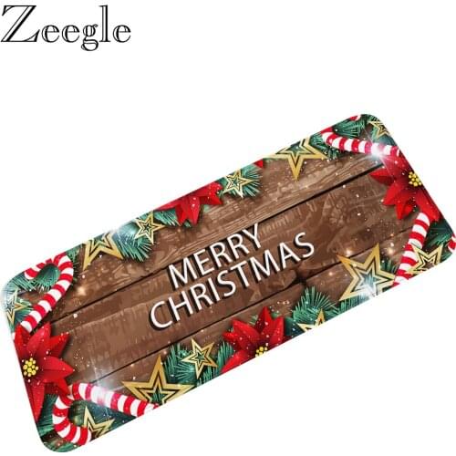 Christmas Carpets and Rugs for Living Room Anti Slip Kitchen Carpet Absorbent Bathroom Doormat Hallway Floor Rug Bedside Carpet