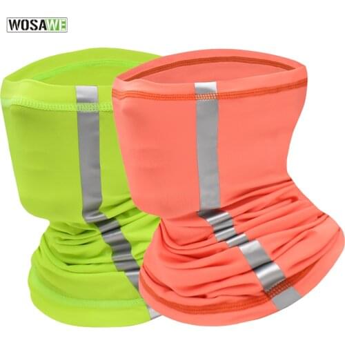 WOSAWE Reflective Cool Cycling Bandana Neck Warmer Sports Scarf Bike Bicycle MTB Headwear for Men Women Half Face Scarf