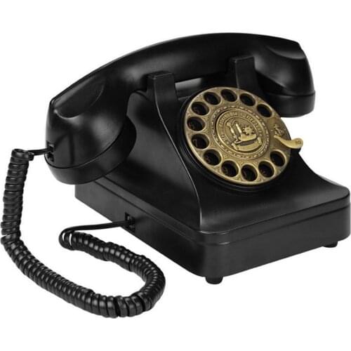 Retro Landline Phone Corded Antique Phone With Vintage Classic Rotary Dial Hands-free Dial/call For Home Office Decor Landlines