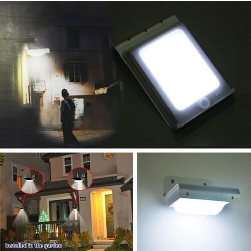 LED Motion Sensor Solar lamp PIR Garden power saving Lamp Garden Yard IP65 Waterproof Outdoor Wall street Light blub