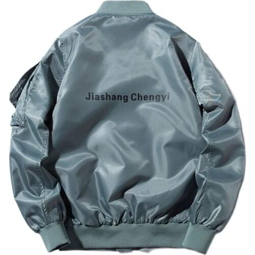 Spring Bomber Jackets Men MA1 Letter Print Coat Long Sleeve Streetwear Oversized College Male Clothes Fall 2021 Autumn Kanye