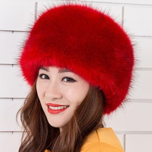 HT247 Warm Winter Hat 2017 Imitation Fur Hat Fashion Faux Fur Cossak Russian Style Hat for Ladies Winter Hat for Women
