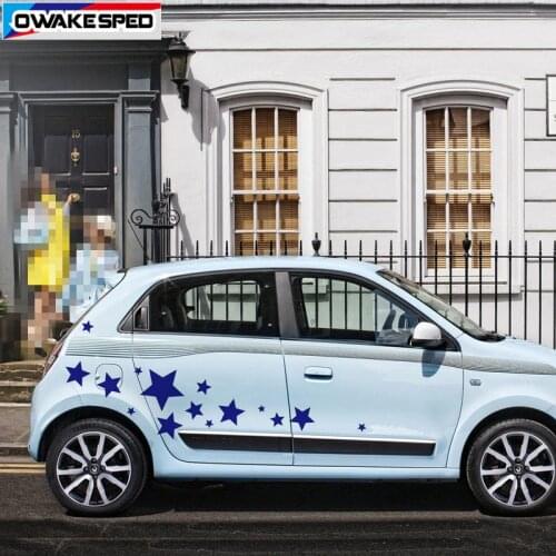 1 set Pentagram Graphics Car Body Door Side Decor Stickers For Renault Twingo Clio Cute Styling DIY Customized Decal