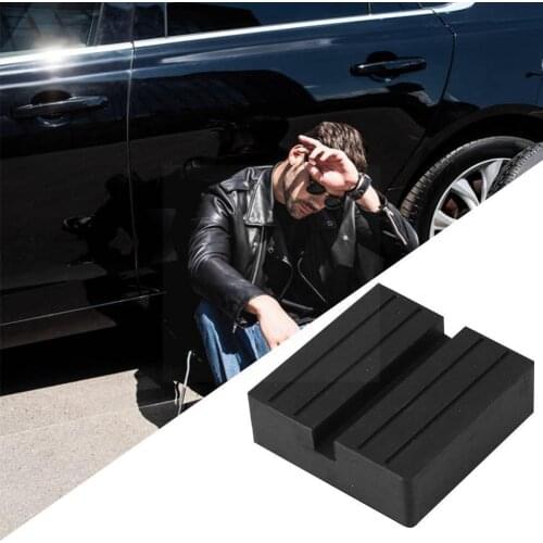 1 Pcs Car Jack Pads Rubber Universal Car Square Black For Car Tool Guard Anti-slip Jack Rolling Repair Adapter Vehicle Pad S6Y0