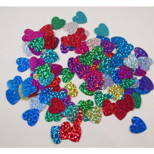 1000 PCS 16 mm hearts colorful shiny shiny PVC sequins costume jewelry DIY accessories 011002003