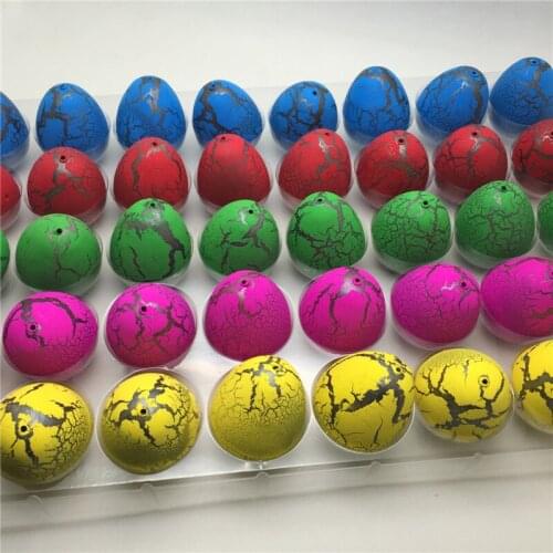 40pcs/Lot Novel Dinosaur Egg Watercolor Cracks Grow Egg Educational Toys Gift Free Shipping