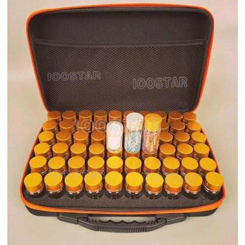 60Bottles Diamond Painting Box Container Storage Full Square Carry Case Holder Storage Hand Bag Zipper Design Shockproof Durable