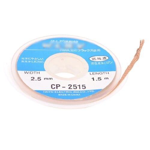 CNIM Hot 1.5M Length 2.5mm Width Braided Copper Wire Roll Desoldering Wick