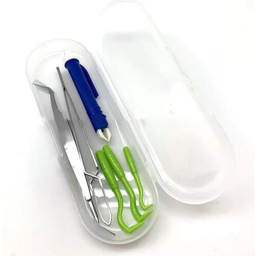 6Pcs/Set Pet Flea Remover Tool Pet Cat Dog Grooming Scratching Hook Remover Supplies Tick Picker Flea Removal Extractor Tools