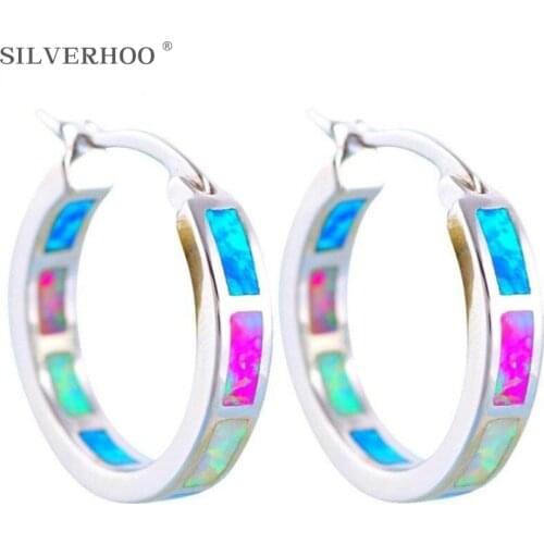 Classic Multicolor Hoop Earrings For Women luxury Round Fashion Earring Advanced Lady Jewelry Accessory Fine Gift 2021 New Trend