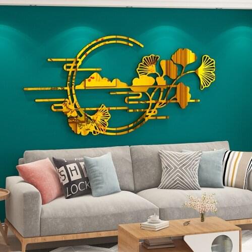 Creative acrylic mirror wall stickers DIY living room 3D Home restaurant TV sofa Entrance background wall Decorative paintings