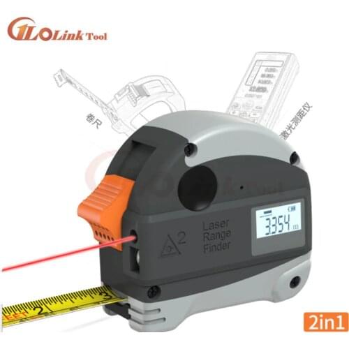 2 in 1 30M Laser Rangefinder LCD Digital Tape Measure Distance Measurer Meter Range Finder Infrared Construction Gauging Tool