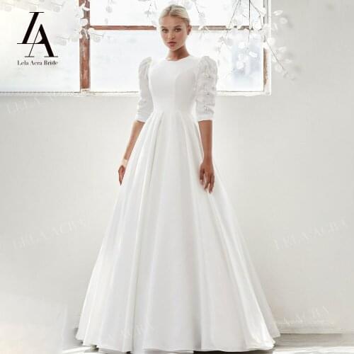 Lela Acra Satin Wedding Dresses