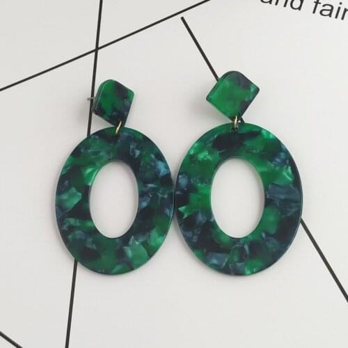 Fashion Declaration Earrings Retro Resin Pendant Earrings for Women 2021 Trend Hanging Earrings for Women Jewelry