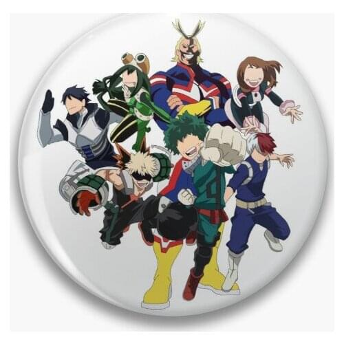 My Hero Academia Group Picture Soft Button Pin Cute Women Metal Fashion Badge Decor Hat Lover Clothes Creative Gift Jewelry