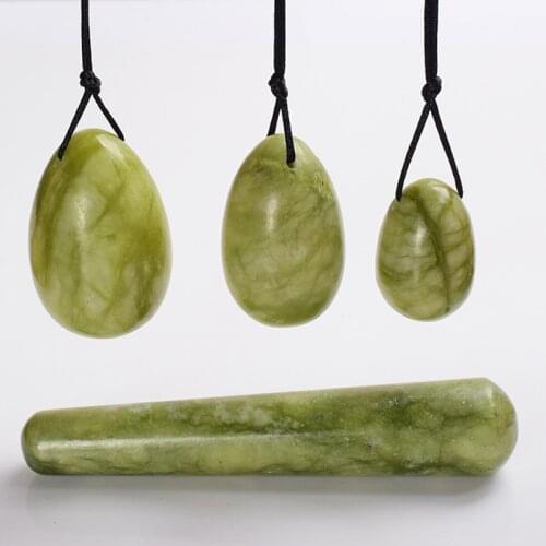 Natural South Jade Yoni Egg Jade Egg Lady Kegel Fitness Apparatus Vaginal Muscle Tightening Ball Jade Massager Kegel Egg