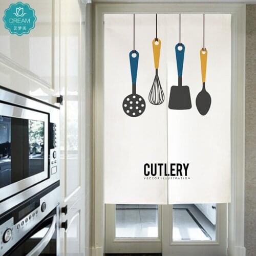 Nordic Minimalist Home Kitchen Curtain Partition Curtain Restaurant Kitchen Door Curtain Half Curtain Japanese Curtain Noren
