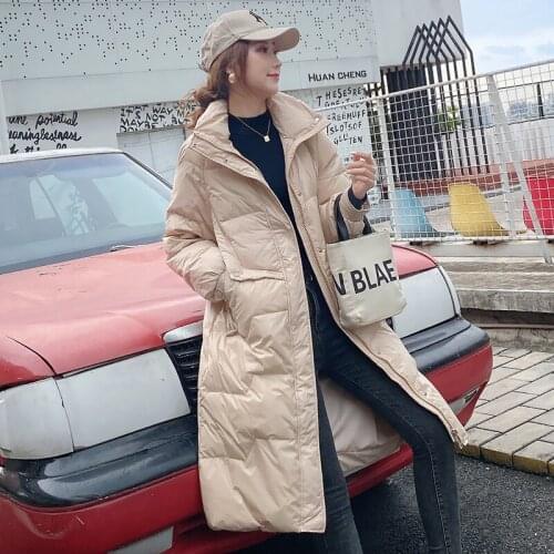 New Style Glossy Woman Parkas Coats Winter Jackets Women Casual Loose Down Coats Female Warm Down Jacket Womens Long Overcoat