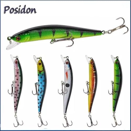 Posidon 8g/10cm 3D Eyes Minnow Fishing Lures Plastic Hard Bait Floating Crankbait Wobblers Artificial Swimbait Peche Tackle