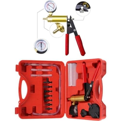 Portable Auto Manual Vacuum Pressure Pistol Pump Brake Bleeding Brake Bleeder Screw Adapter Car Pressure Vacuum Gauge