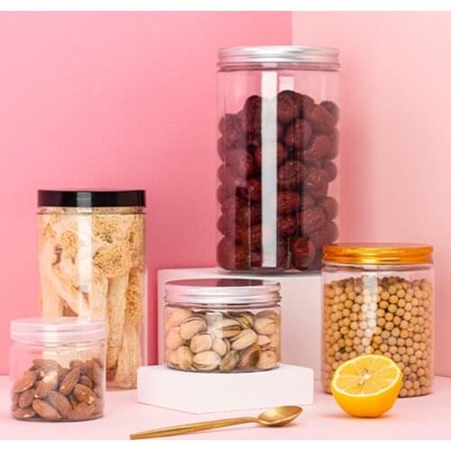 420ml Transparent Storage Bottles With Cap Kitchen Canister Snack Sugar Bean Tea Storage Container Bottle Kitchen Accessories