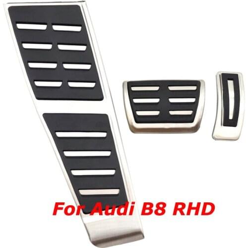 RHD Car Footrest Pedals Pad For Audi A5 B8 2008-2015 A4 B8 8K Q5 8R AT & MT Gas Fuel Brake Foot Pedal Cover Kit