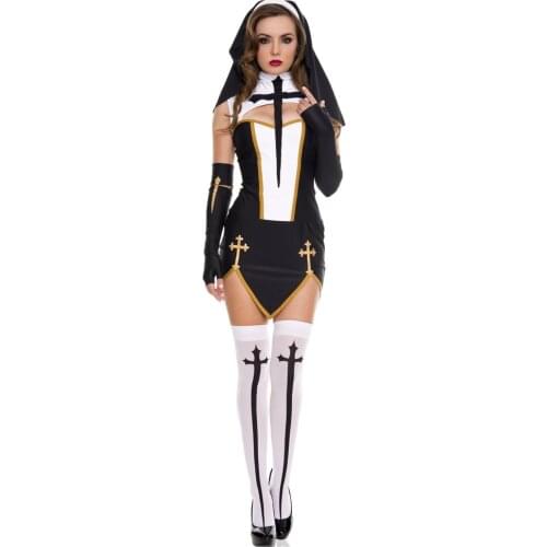 Sexy Bad Habit Nun Costume Religious Sister Fancy Dress