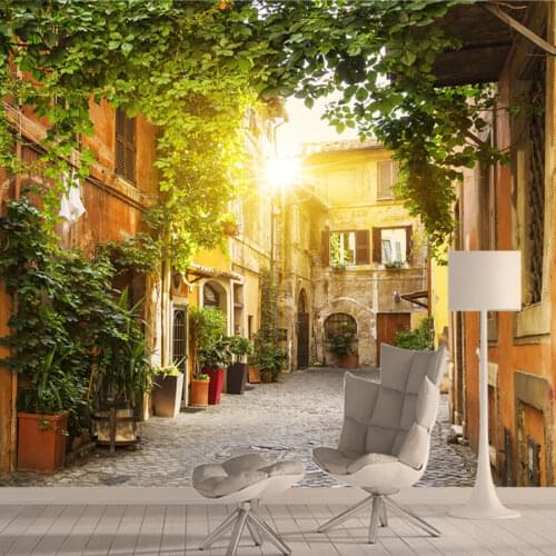 Modern 3d Walls Papers Home Decor Paper Murals Wallpapers for Living Bed Room Classical City Street Contact Peel and Stick Rolls