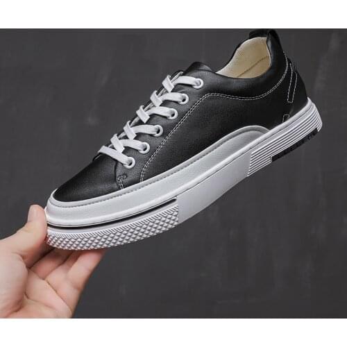 Men Genuine Leather Shoes Fashion Leisure Mens Shoes Comfortable Men Heighten shoes Design Shoes for Men Footwear Increase 4CM