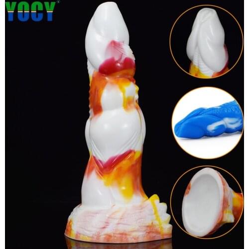 YOCY Huge Anal Sex Toys For Women Masturbate 2021 New Colorful Fantasy Dildo Silicone Butt Massager Erotic Design Sex Shop