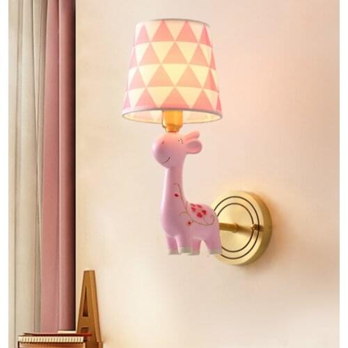 1-2 pcs Warm Cartoon deer Wall Light home decoration deer lamp wall fixtures study Eye Protection led Wall sconce Bedside Lamps