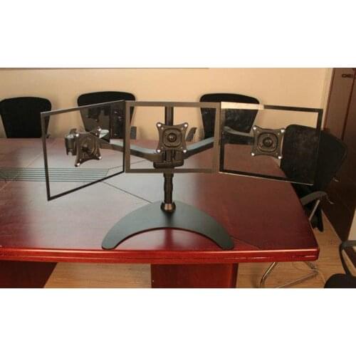13-24" Triple Screen LCD Monitor Holder Multifunctional Desktop Stand 360 Degree TV Mount Bracket Arm ML1003