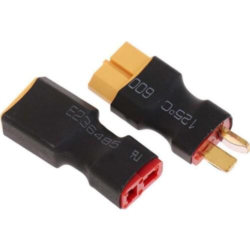 2pcs XT60 Male Female Connector to Deans T Plug Convert Lipo Battery ESC Adapter