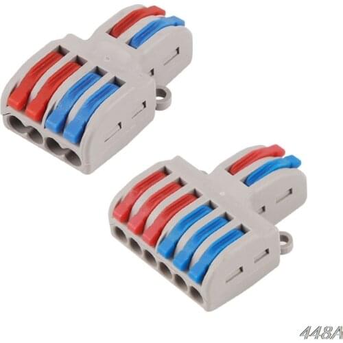 5PCS SPL-42/62 2 In 4/6 Out Mini Quick Wire Connector Wiring Cable Connector New 2020