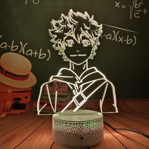 Anime Lamp Haikyuu Shoyo Night Light Nishinoya Yuu Kozume Kenma 3d Colorful Led Manga Gadget Boy Child Gift Desk Bedroom Lamp