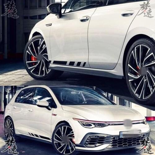 Car stickers FOR Volkswagen GOLF 8 car door pull flower dynamic body color bar decal decoration