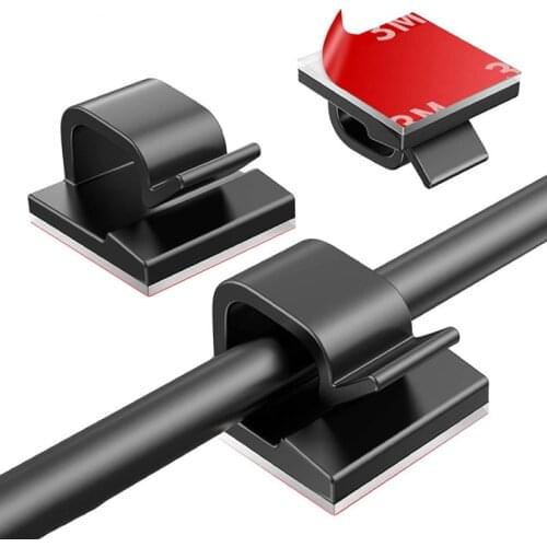 10pcs Self-adhesive Cable Organizer Management Car Cable Winder Wire Holder clips for Mouse USB Charging Headphone Wire Holder