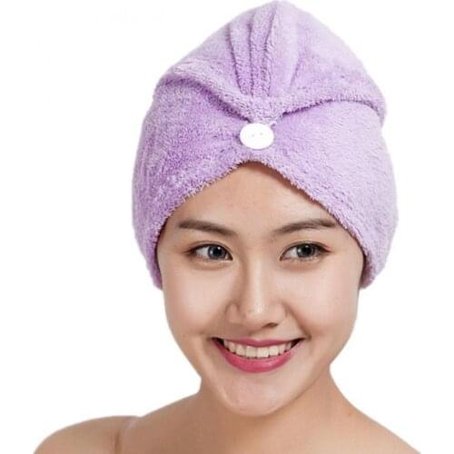 Lady Girl Quick Dry Bath Head Wrap Hat Womens Hair Drying Towel Coral Velvet Makeup Cosmetics Cap Bathing Tool