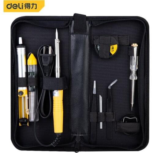 Deli Nine Piece Set Of Ferroelectric Set Electric Iron Melting Device Electronic Electrician Stainless Steel Repair Welding