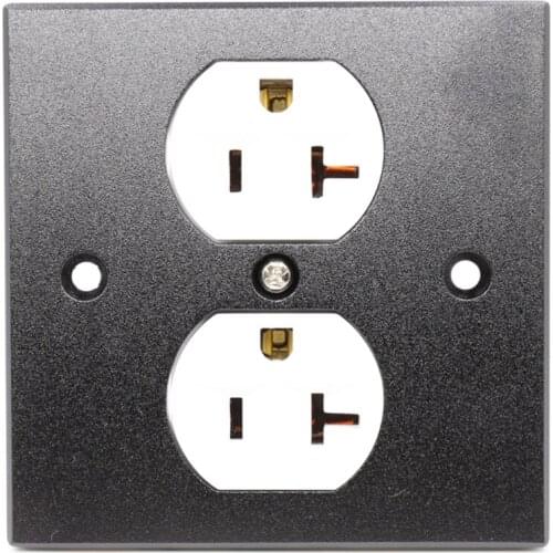 Free shipping Hifi US ac power socket power Duplex Receptacle Copper Aluminum alloy wall plug