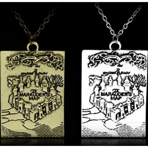 The Marauders Map I Solemnly Swear That I Am Up To No Good Pattern Necklace New Year Halloween Christmas Gift Wizard School
