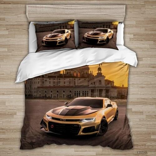 Modern Bed Set Queen King Single 3D Print Luxury Racing Car Beding Set Custom Pillowcase Duvet Cover Set Home Bedroom Decor
