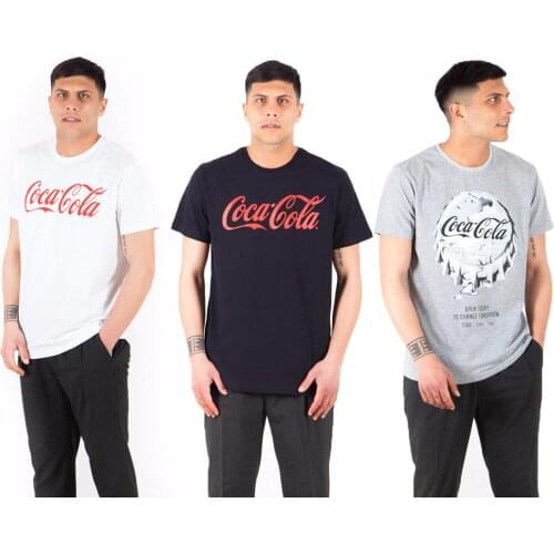 Set lot coca cola kit three t shirts half sleeve three-color
