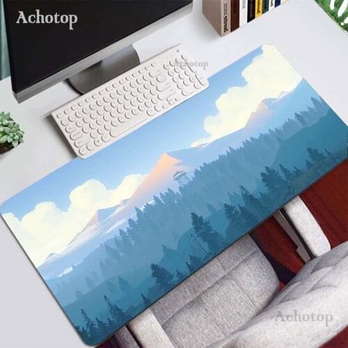 Deep Forest Firewatch Keyboards Mat Rubber Gaming Mousepad Desk Mat Large Mouse Pad Keyboards Forest Department Mat Rubber Pad