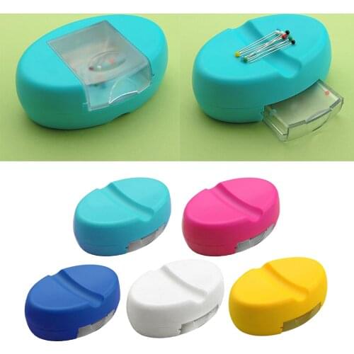 Sewing Magnetic Box Needles Storage Box Sewing Machine Portable Tool Pins Case Needlework Storage Anti lost Square Storage Boxes