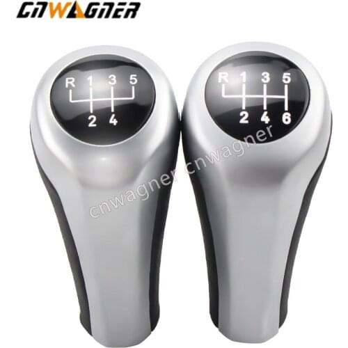 Matte 5 and 6 speed Gear Shift Knob for BMW 1 3 5 7 series E87 E90 E91 F20 PU Leather With Red Part